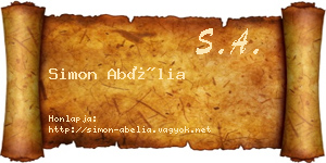 Simon Abélia névjegykártya